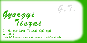 gyorgyi tiszai business card